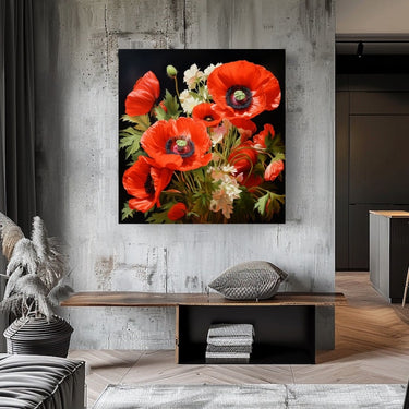 Poppy Painting on Canvas